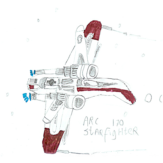 Arc 170 Starfighter drawing